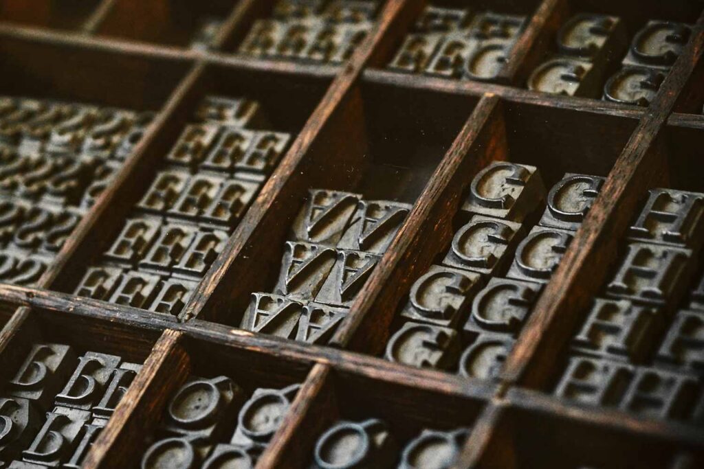 Lettern für den Buchdruck