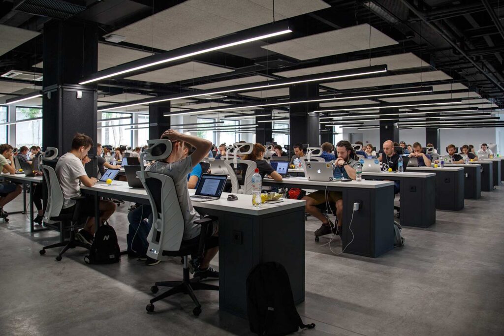 Kundendienst-Abteilung in einem Grossunternehmen