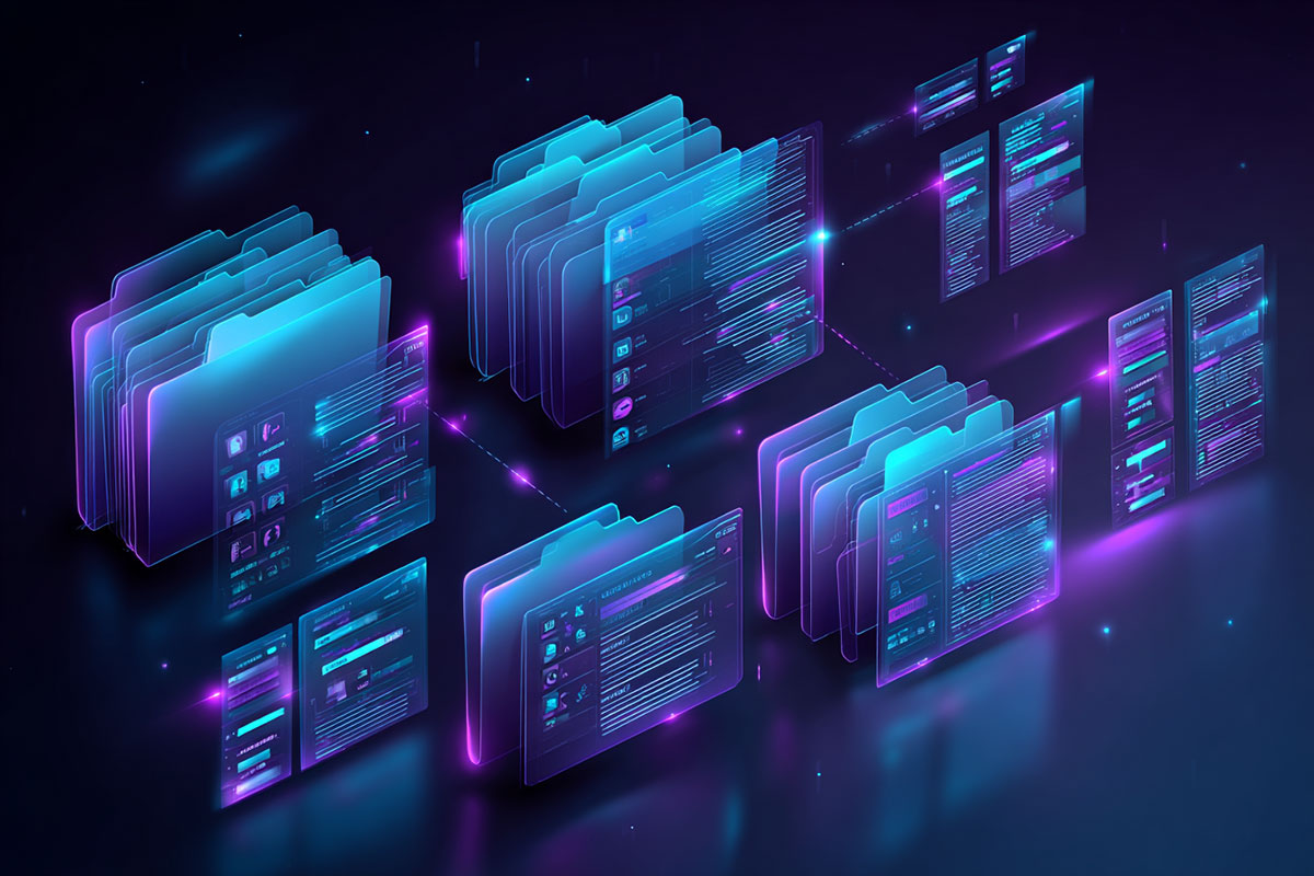 Illustration eines Dateisystems