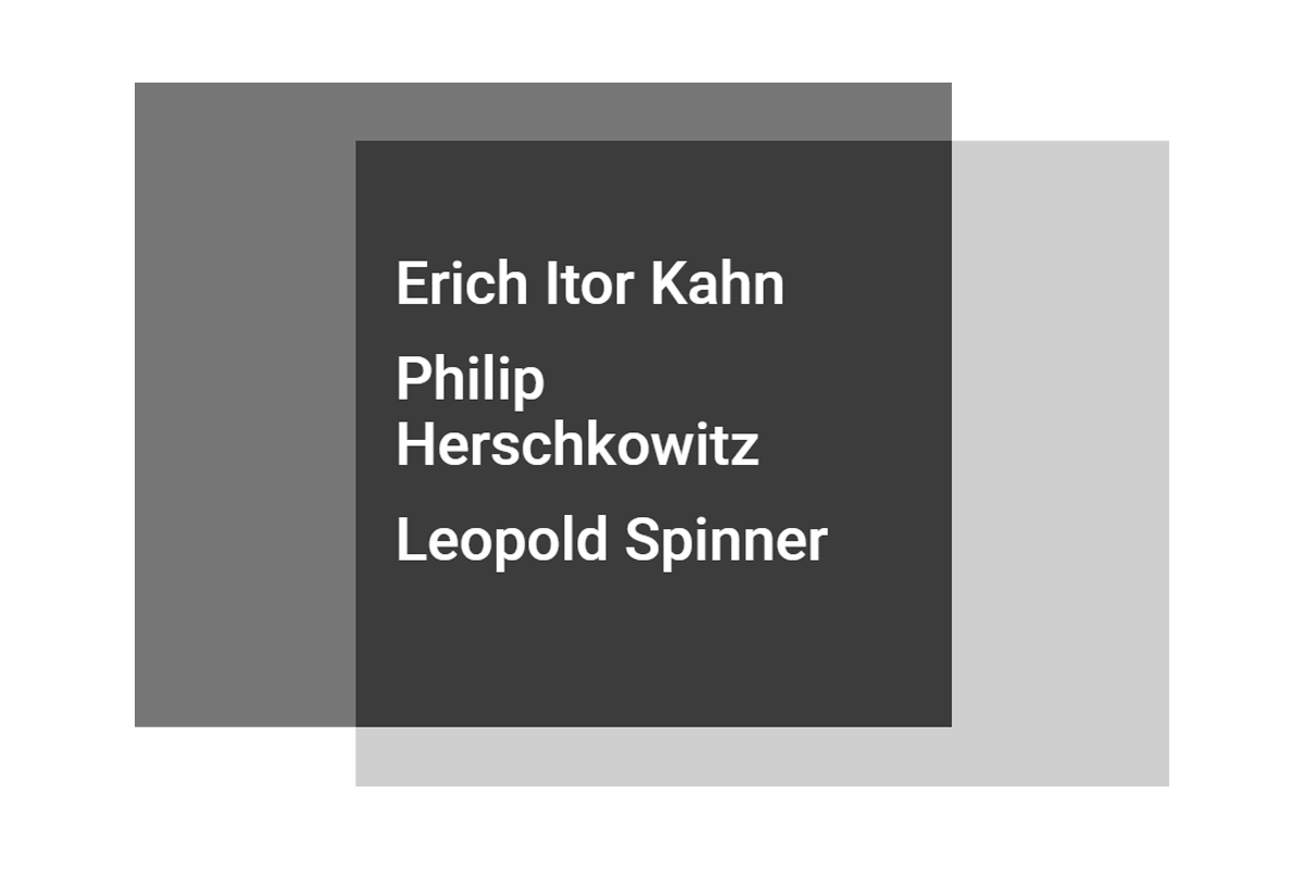 Erich Itor Kahn – Philip Herschkowitz – Leopold Spinner