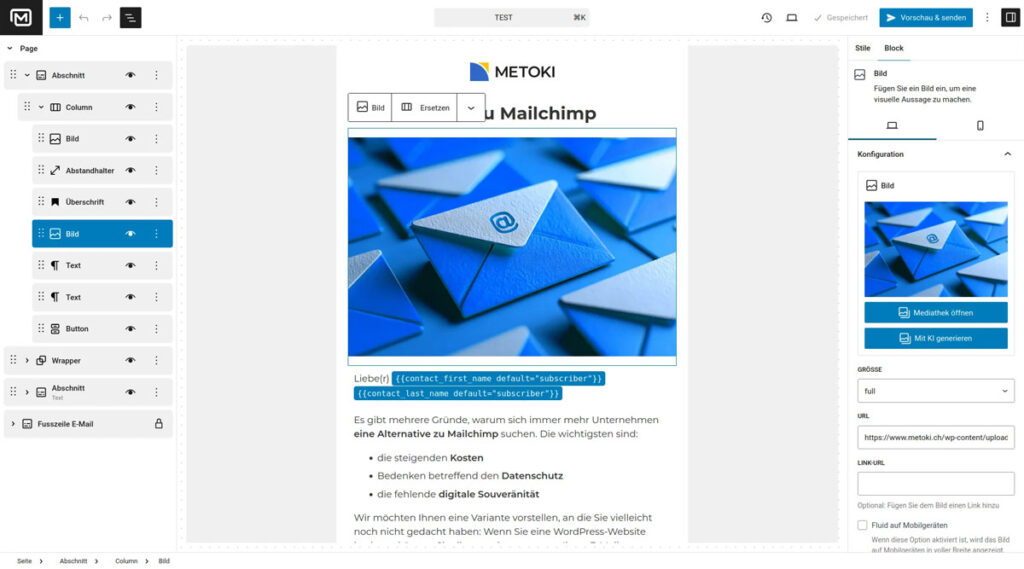 E-Mail Editor von MailerPress