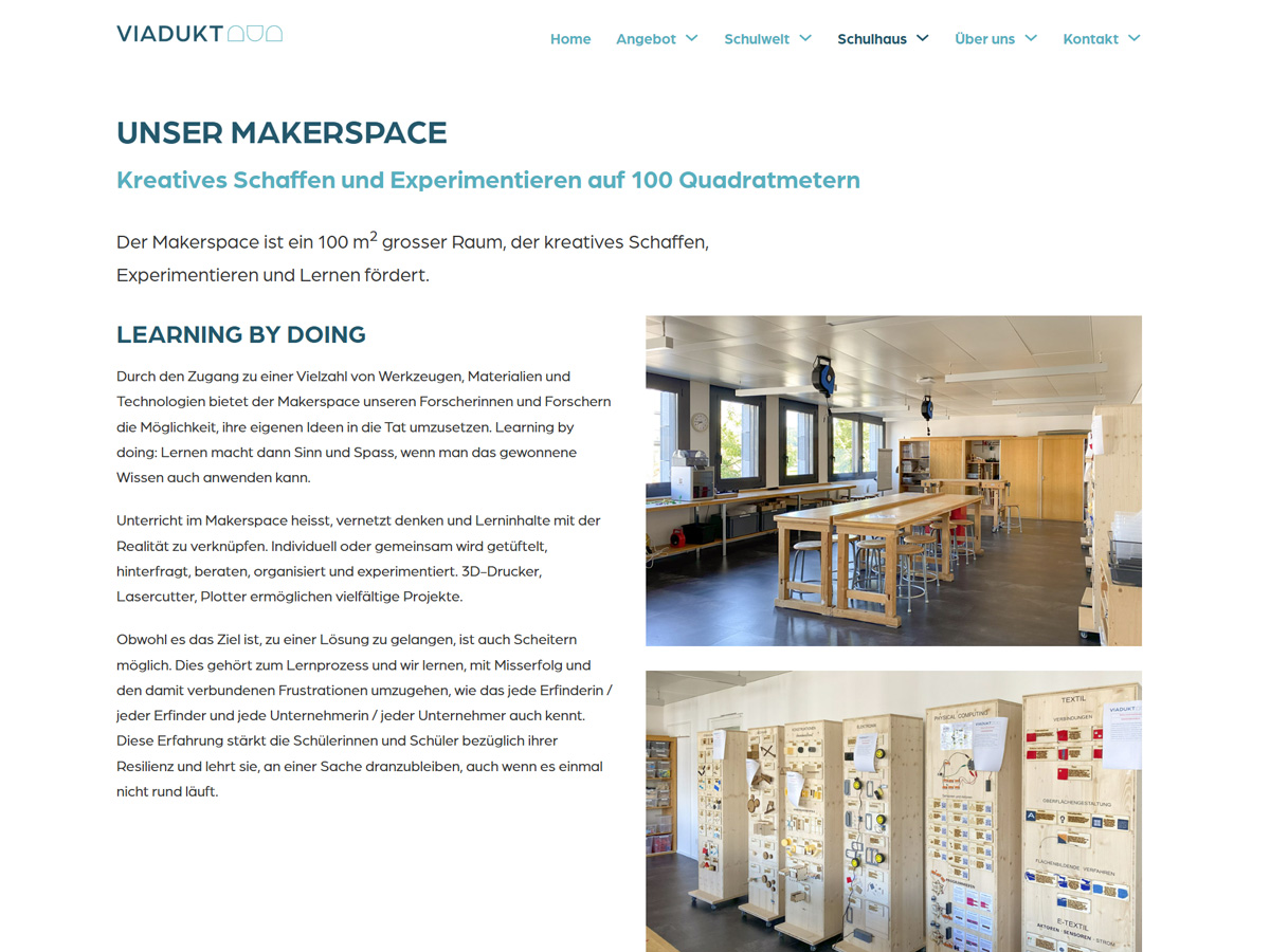 Web-Seite «Maker Space»